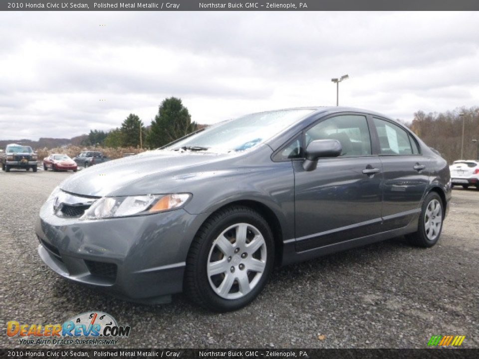 2010 Honda Civic LX Sedan Polished Metal Metallic / Gray Photo #2