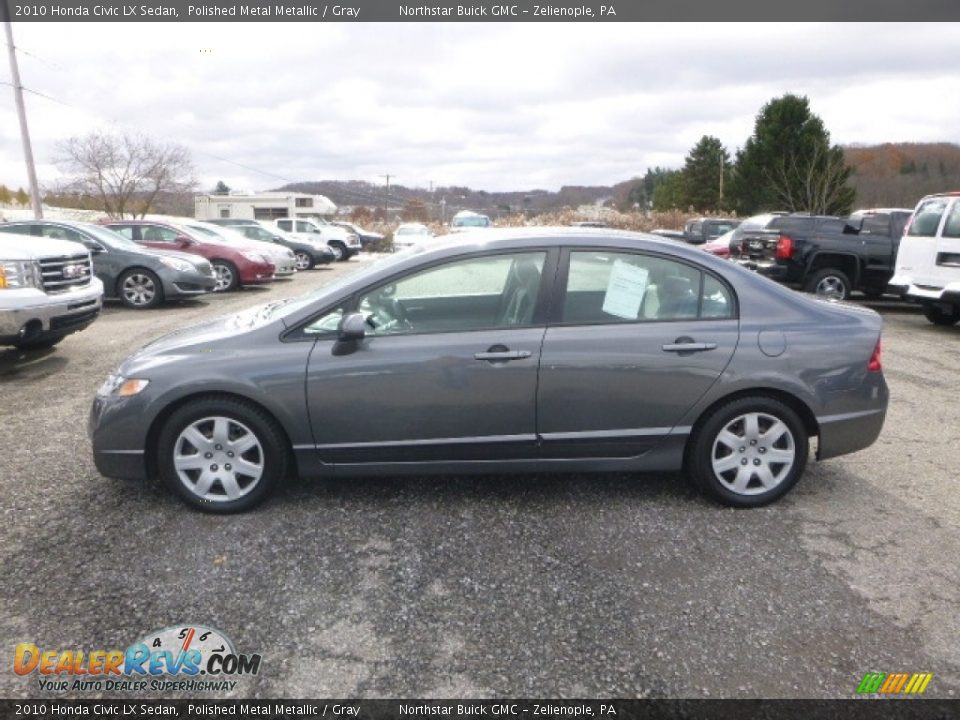 2010 Honda Civic LX Sedan Polished Metal Metallic / Gray Photo #3