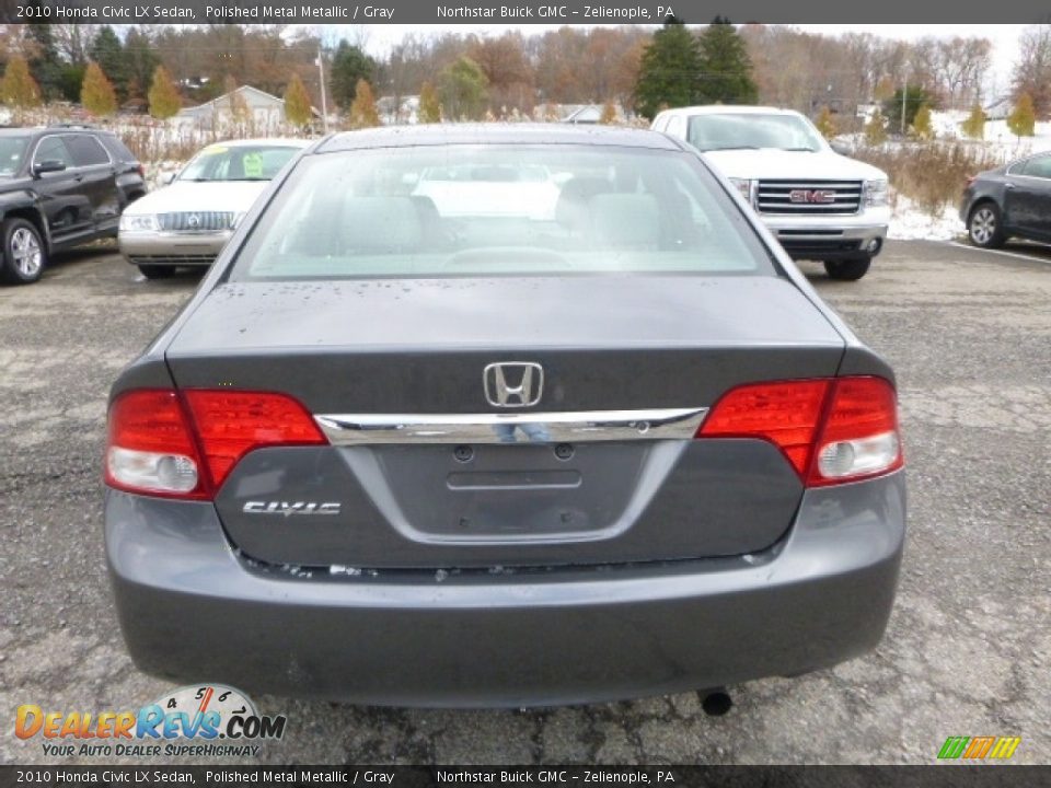 2010 Honda Civic LX Sedan Polished Metal Metallic / Gray Photo #6
