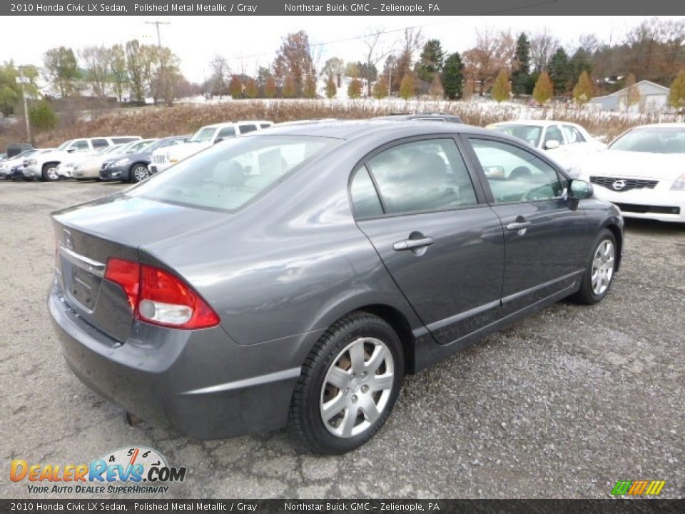 2010 Honda Civic LX Sedan Polished Metal Metallic / Gray Photo #7
