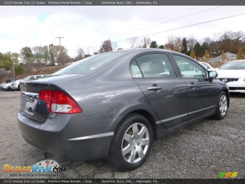 2010 Honda Civic LX Sedan Polished Metal Metallic / Gray Photo #8