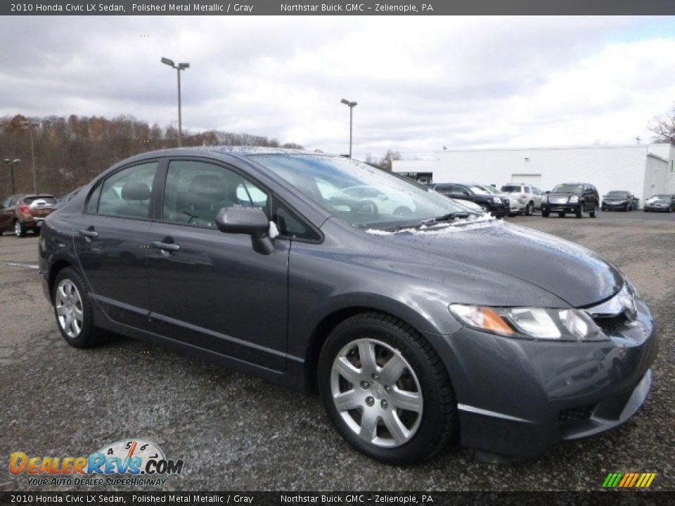 2010 Honda Civic LX Sedan Polished Metal Metallic / Gray Photo #10