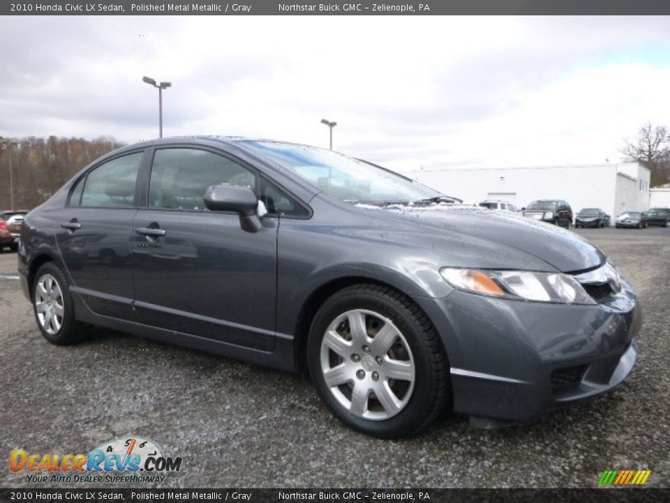 2010 Honda Civic LX Sedan Polished Metal Metallic / Gray Photo #11