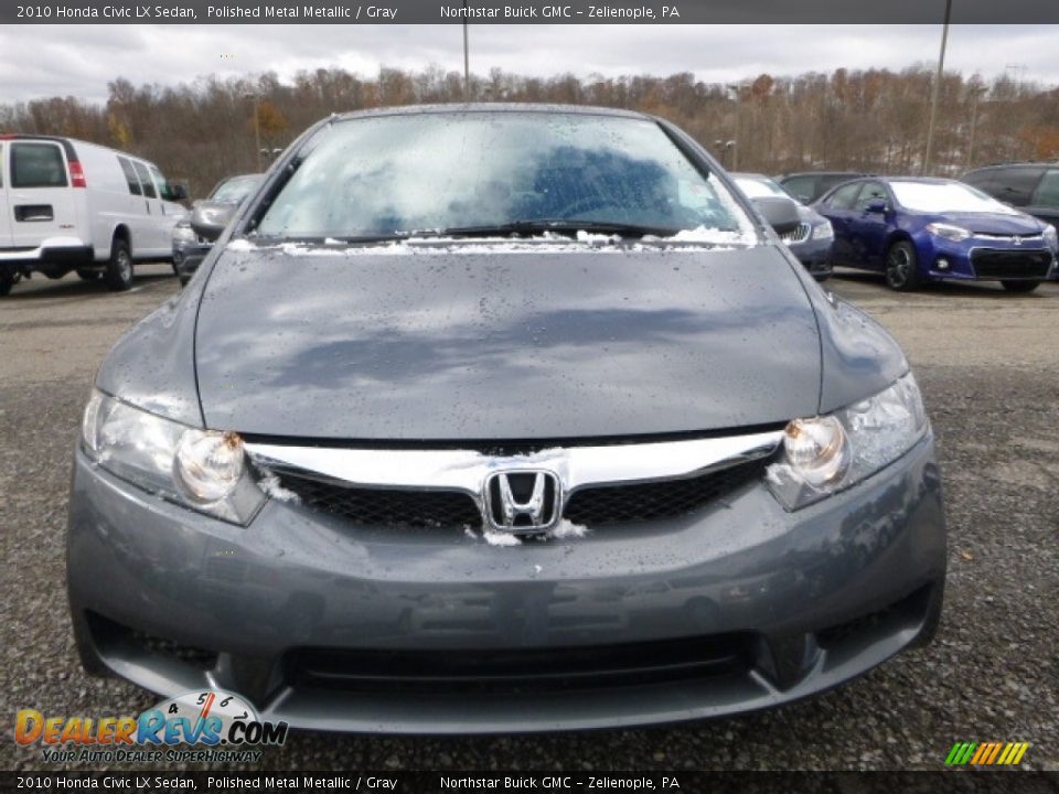 2010 Honda Civic LX Sedan Polished Metal Metallic / Gray Photo #12