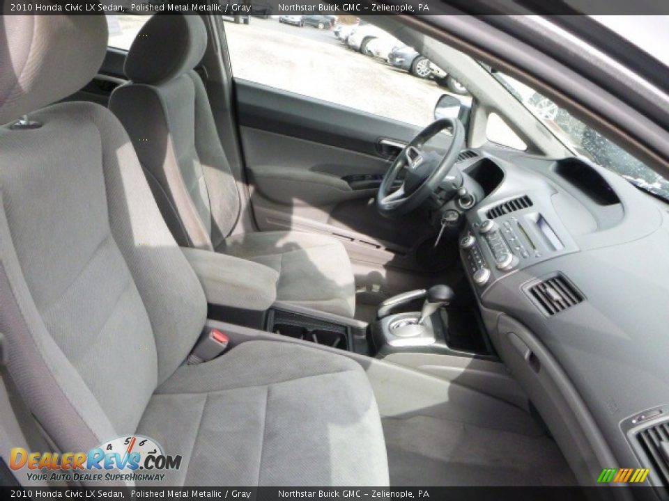 2010 Honda Civic LX Sedan Polished Metal Metallic / Gray Photo #14