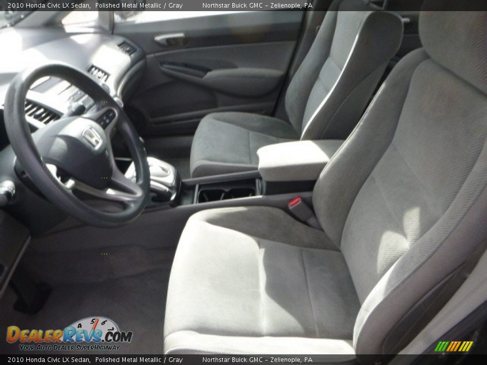 2010 Honda Civic LX Sedan Polished Metal Metallic / Gray Photo #17