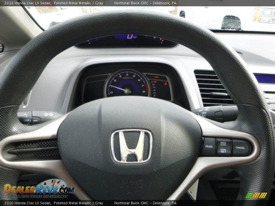 2010 Honda Civic LX Sedan Polished Metal Metallic / Gray Photo #23