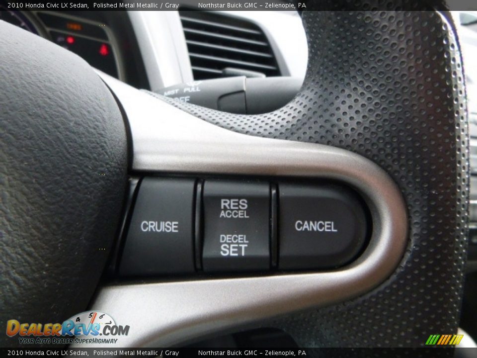 2010 Honda Civic LX Sedan Polished Metal Metallic / Gray Photo #24