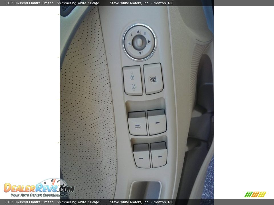 2012 Hyundai Elantra Limited Shimmering White / Beige Photo #15