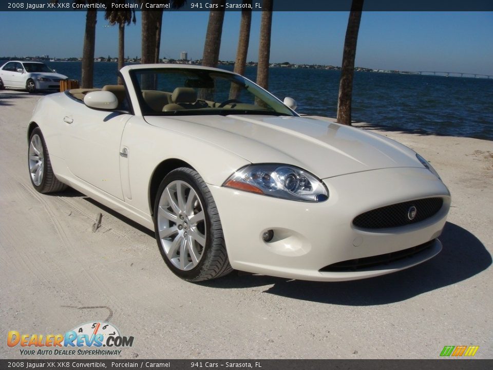 2008 Jaguar XK XK8 Convertible Porcelain / Caramel Photo #1