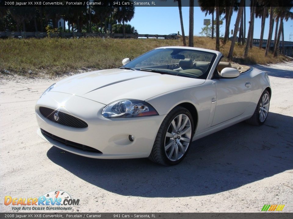 2008 Jaguar XK XK8 Convertible Porcelain / Caramel Photo #3