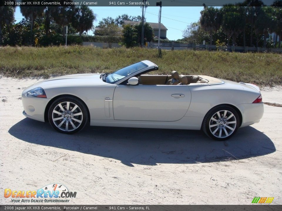 2008 Jaguar XK XK8 Convertible Porcelain / Caramel Photo #4