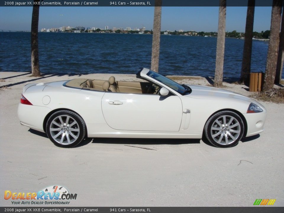 2008 Jaguar XK XK8 Convertible Porcelain / Caramel Photo #8