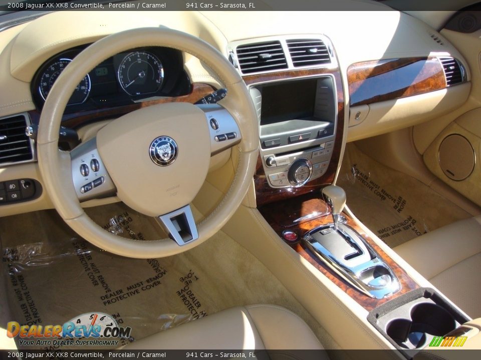 2008 Jaguar XK XK8 Convertible Porcelain / Caramel Photo #12