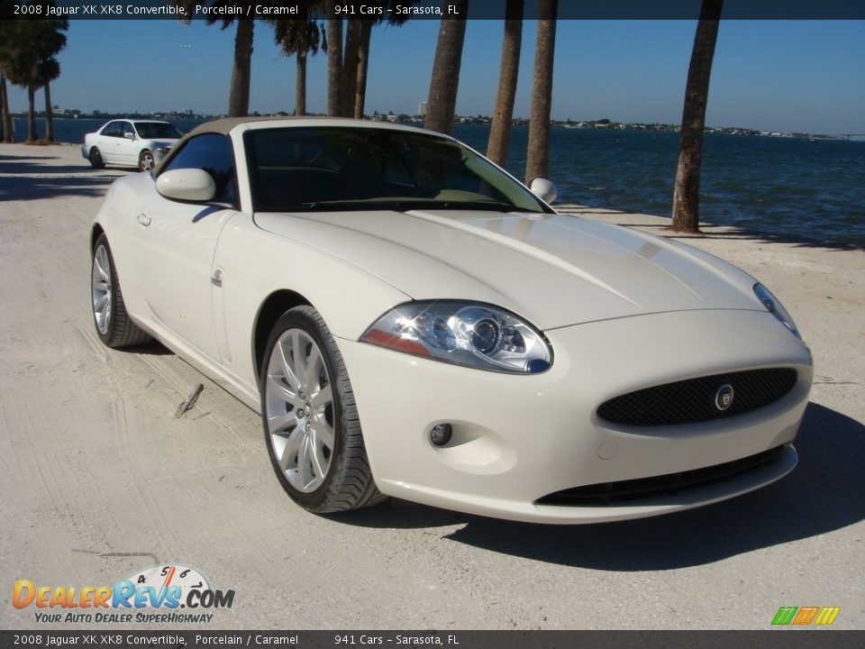 2008 Jaguar XK XK8 Convertible Porcelain / Caramel Photo #22