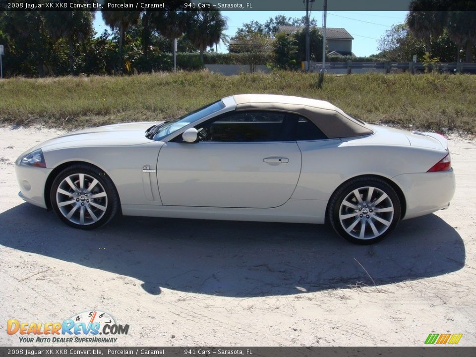 2008 Jaguar XK XK8 Convertible Porcelain / Caramel Photo #27