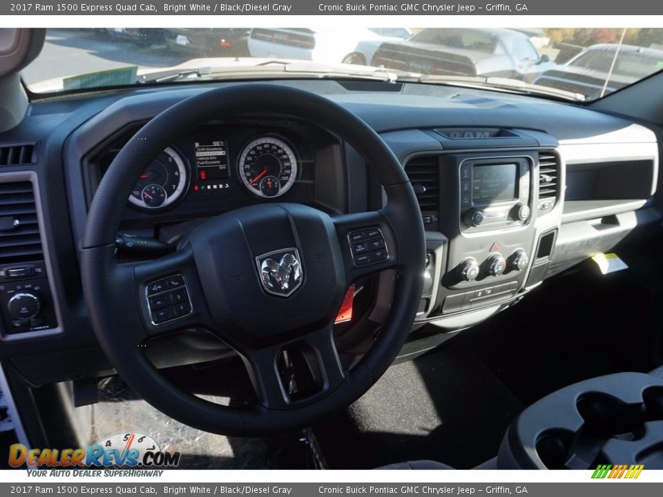 2017 Ram 1500 Express Quad Cab Bright White / Black/Diesel Gray Photo #10