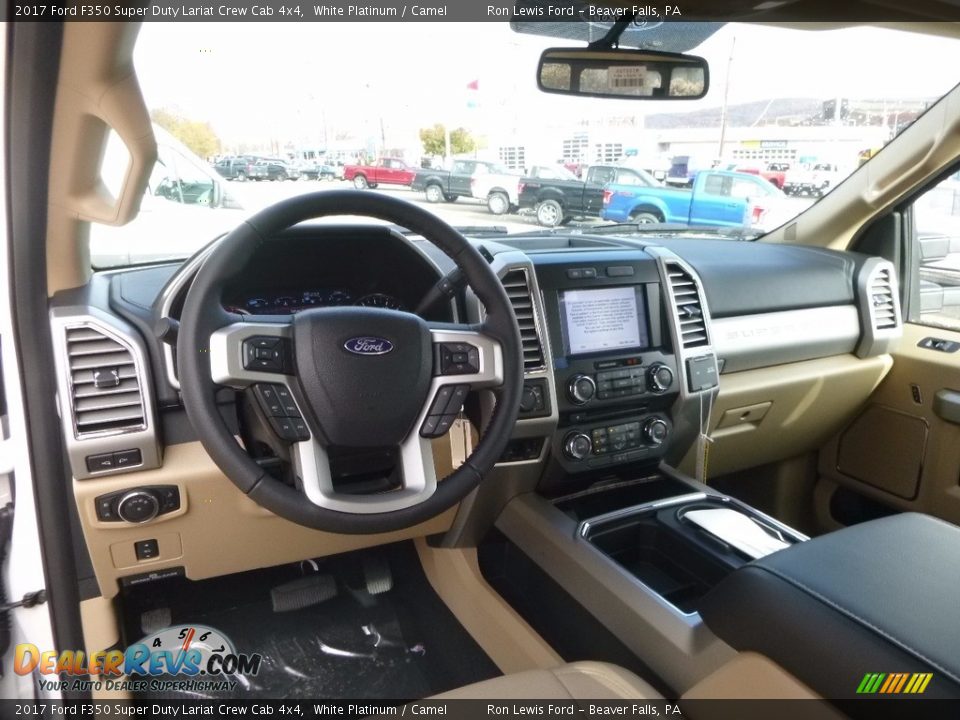 Camel Interior - 2017 Ford F350 Super Duty Lariat Crew Cab 4x4 Photo #12