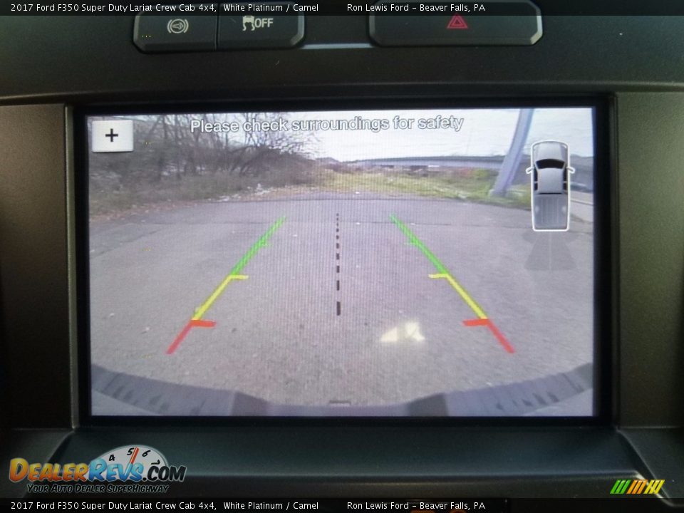 2017 Ford F350 Super Duty Lariat Crew Cab 4x4 White Platinum / Camel Photo #19