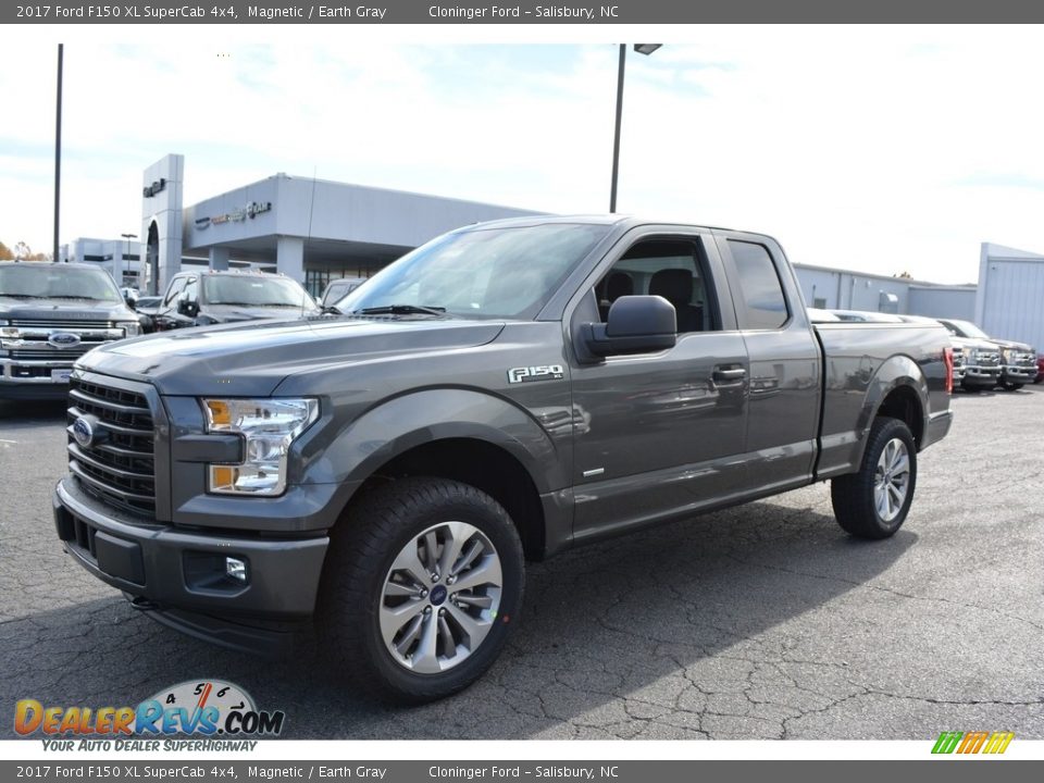 2017 Ford F150 XL SuperCab 4x4 Magnetic / Earth Gray Photo #3