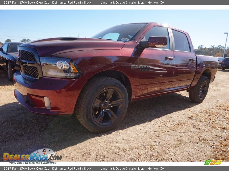 2017 Ram 1500 Sport Crew Cab Delmonico Red Pearl / Black Photo #1