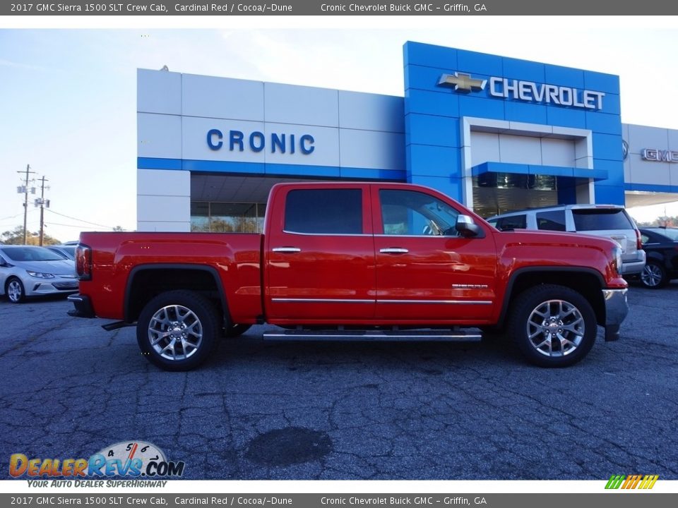 2017 GMC Sierra 1500 SLT Crew Cab Cardinal Red / Cocoa/­Dune Photo #8