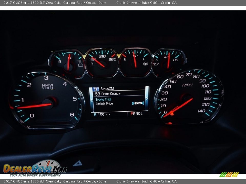 2017 GMC Sierra 1500 SLT Crew Cab Gauges Photo #13