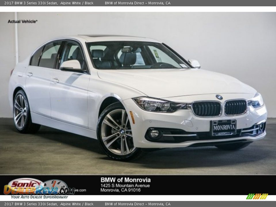 2017 BMW 3 Series 330i Sedan Alpine White / Black Photo #1