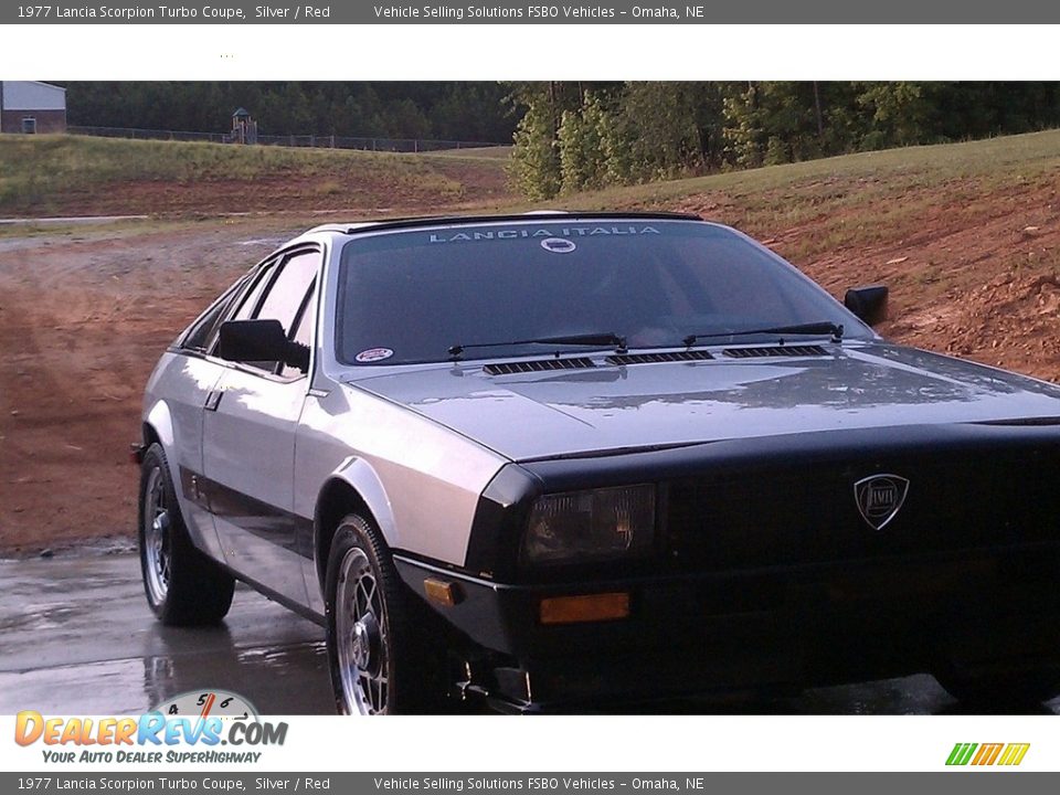 1977 Lancia Scorpion Turbo Coupe Silver / Red Photo #8