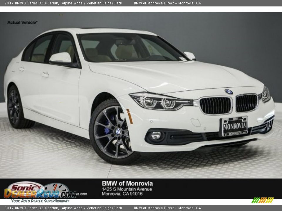 2017 BMW 3 Series 320i Sedan Alpine White / Venetian Beige/Black Photo #1