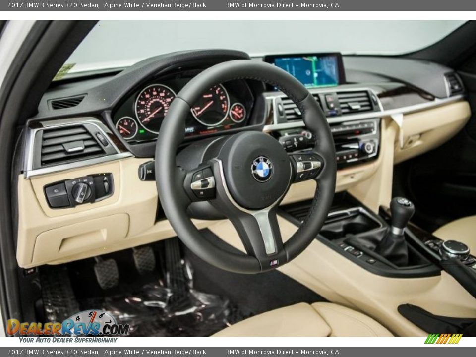 Venetian Beige/Black Interior - 2017 BMW 3 Series 320i Sedan Photo #6