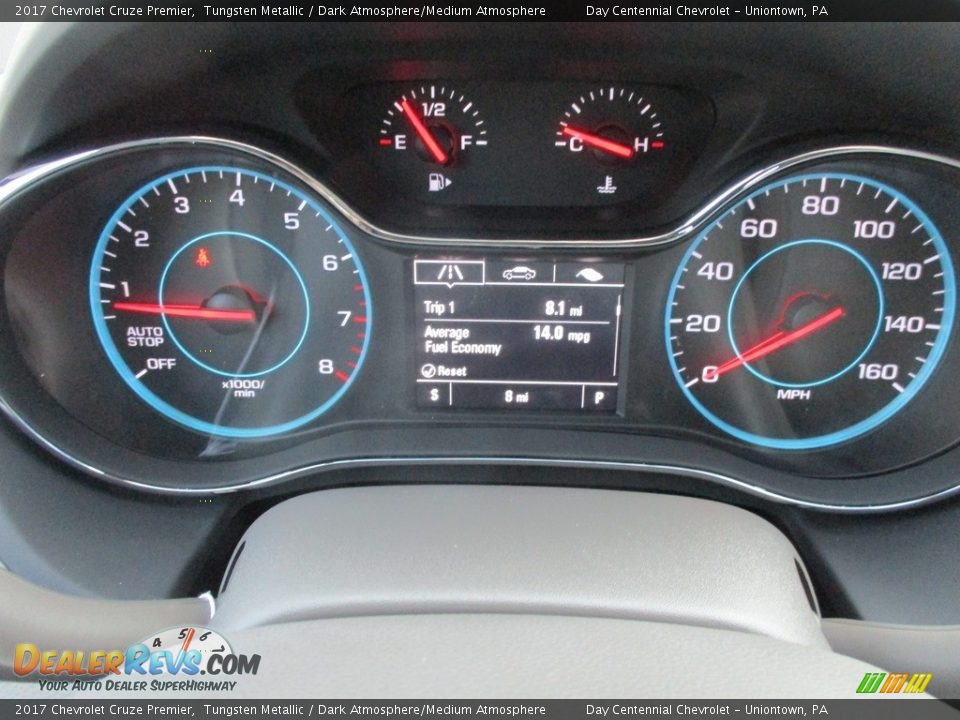 2017 Chevrolet Cruze Premier Tungsten Metallic / Dark Atmosphere/Medium Atmosphere Photo #20
