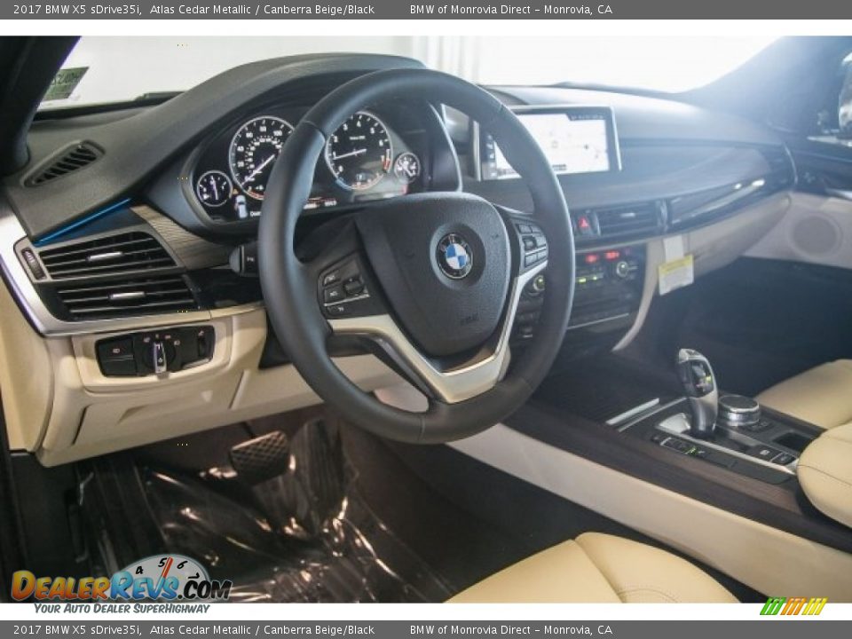 2017 BMW X5 sDrive35i Atlas Cedar Metallic / Canberra Beige/Black Photo #6