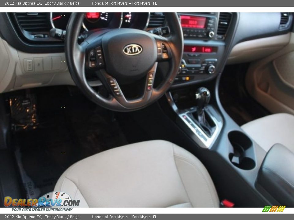 2012 Kia Optima EX Ebony Black / Beige Photo #12
