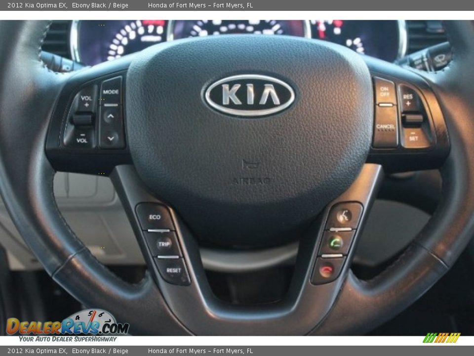 2012 Kia Optima EX Ebony Black / Beige Photo #13