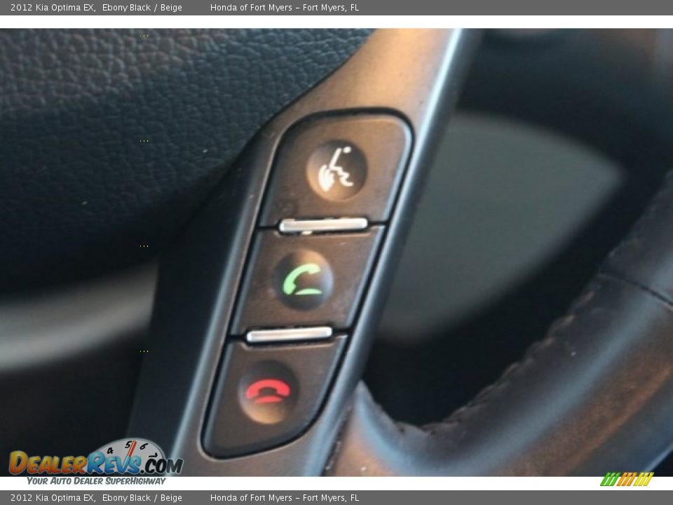 2012 Kia Optima EX Ebony Black / Beige Photo #17