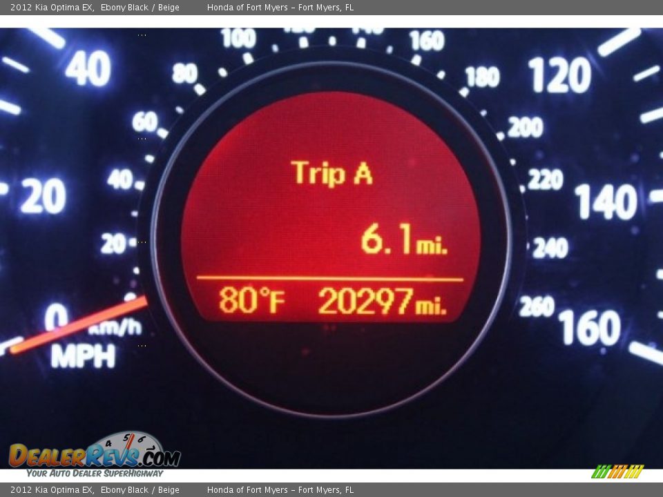 2012 Kia Optima EX Ebony Black / Beige Photo #18