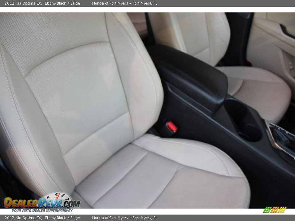 2012 Kia Optima EX Ebony Black / Beige Photo #32