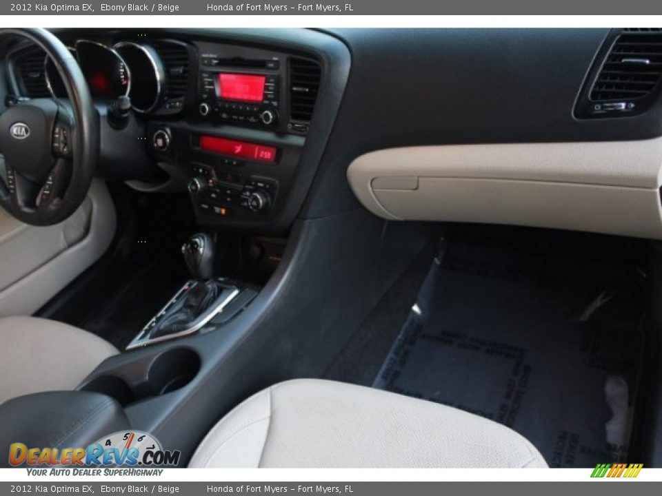 2012 Kia Optima EX Ebony Black / Beige Photo #33