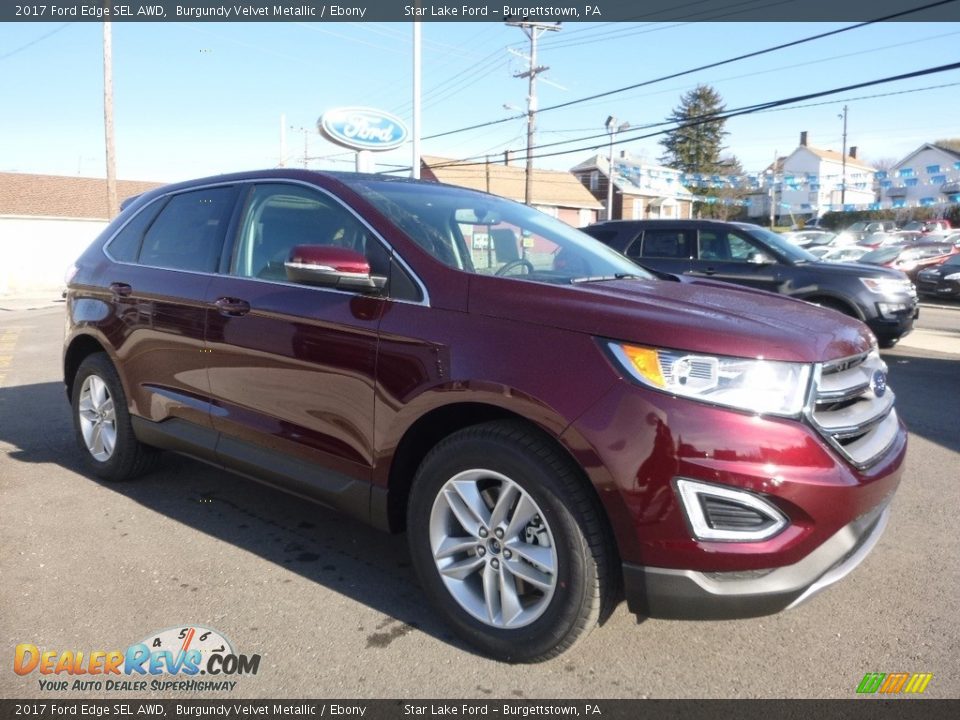 2017 Ford Edge SEL AWD Burgundy Velvet Metallic / Ebony Photo #3