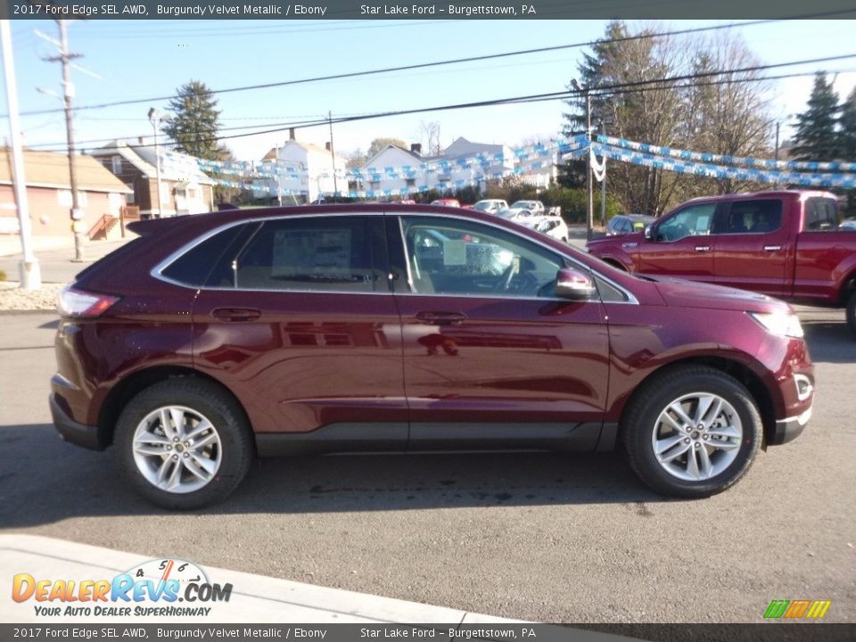 Burgundy Velvet Metallic 2017 Ford Edge SEL AWD Photo #4