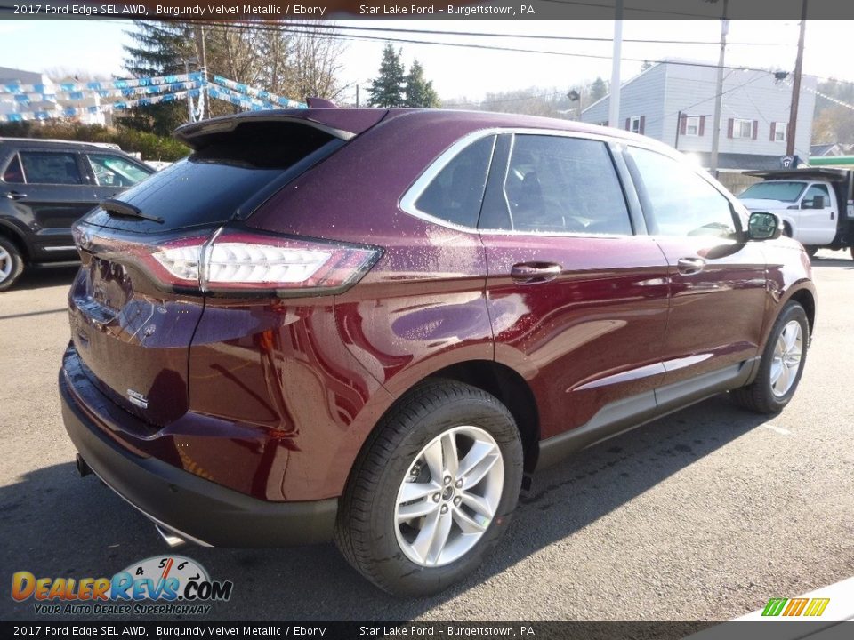 2017 Ford Edge SEL AWD Burgundy Velvet Metallic / Ebony Photo #5