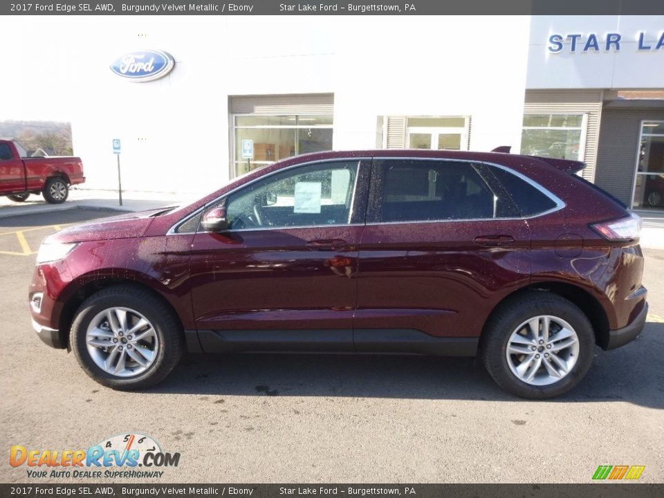 2017 Ford Edge SEL AWD Burgundy Velvet Metallic / Ebony Photo #9