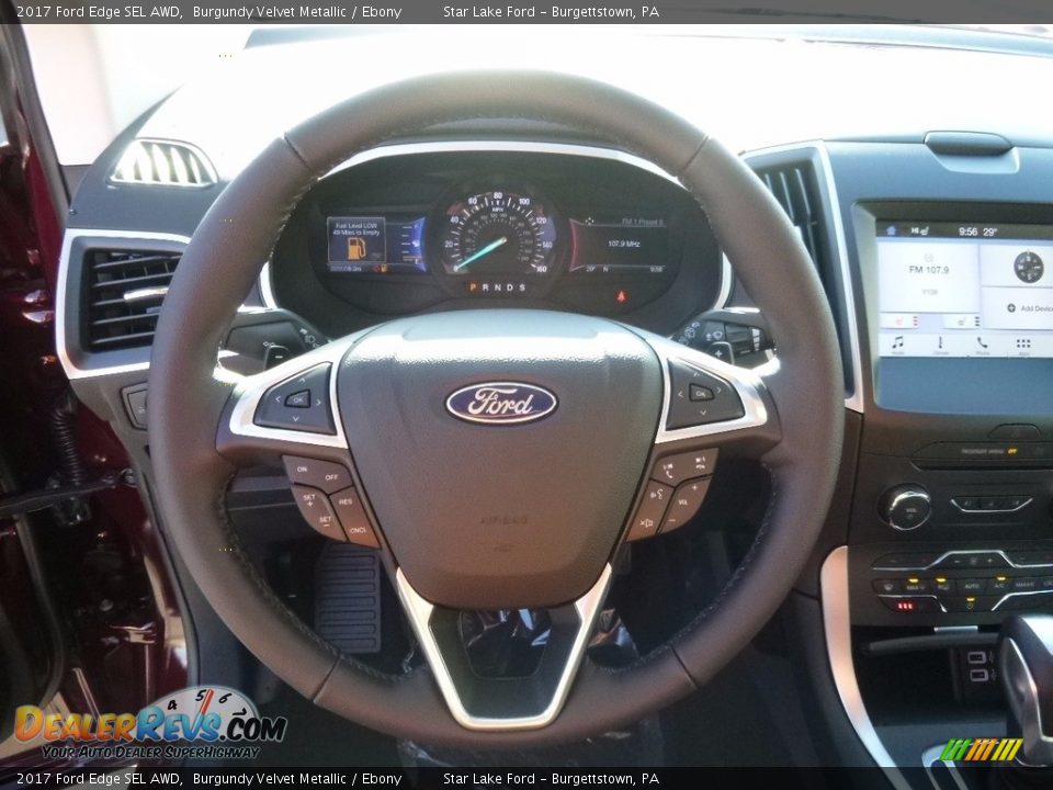 2017 Ford Edge SEL AWD Steering Wheel Photo #16