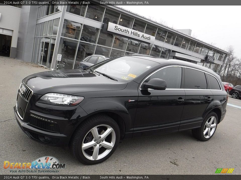 2014 Audi Q7 3.0 TFSI quattro Orca Black Metallic / Black Photo #1