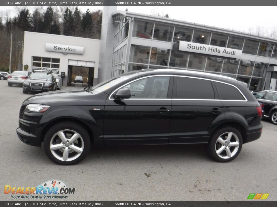 2014 Audi Q7 3.0 TFSI quattro Orca Black Metallic / Black Photo #2