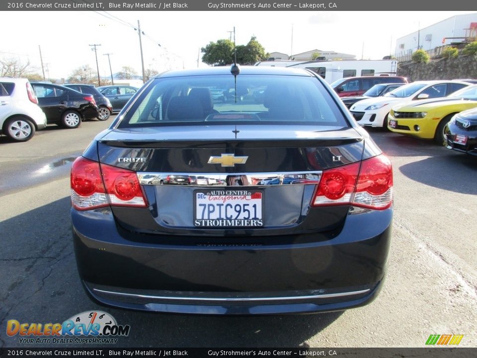 2016 Chevrolet Cruze Limited LT Blue Ray Metallic / Jet Black Photo #7