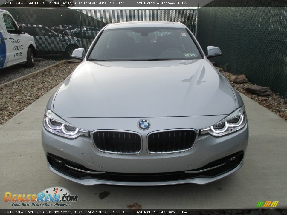 2017 BMW 3 Series 330i xDrive Sedan Glacier Silver Metallic / Black Photo #6