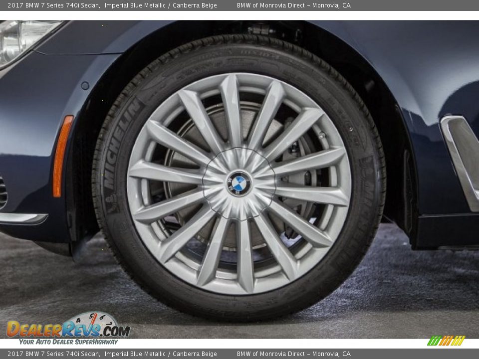 2017 BMW 7 Series 740i Sedan Imperial Blue Metallic / Canberra Beige Photo #8