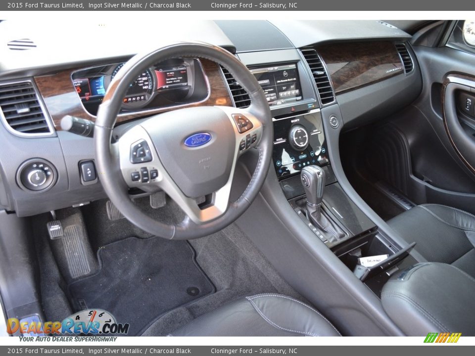 2015 Ford Taurus Limited Ingot Silver Metallic / Charcoal Black Photo #10